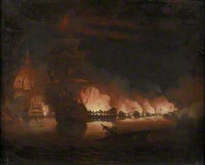 Destruction of the Floating Batteries at Gibraltar, 13 September 1782