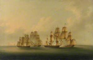 Action of HMS 'Arrow' and 'Acheron' Against the French Frigates 'Hortense' and 'Incorruptible': Beginning of the Action, 4 February 1805