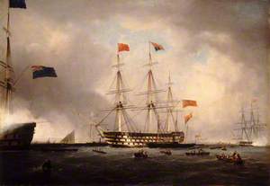 Queen Victoria's Visit to HMS 'Queen' at Portsmouth, 1 March 1842
