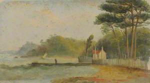 A River Scene with a House and a Jetty