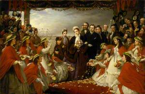 The Landing of HRH the Princess Alexandra at Gravesend, March 7 1863