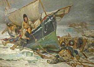 'They forged the last links with their lives': Sir John Franklin's Men Dying by Their Boat During the North-West Passage Expedition