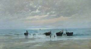 French Fishing Boats at Low Tide