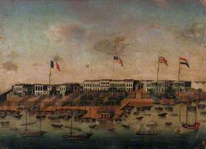 The French, American, British and Dutch Legations at Canton