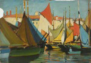 La Rochelle: Fishing Boats in the Harbour, off the Quai des Dames