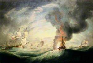 Loss of HMS 'Ramillies', September 1782: Blowing  Up the Wreck