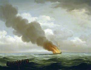 The 'Luxborough' Galley Burnt Nearly to the Water, 25 June 1727