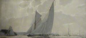 Off Cowes, 1923: The Yachts 'Britannia', 'Terpsichore' and 'Ilyrica'