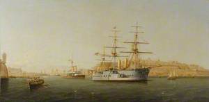 HMS 'Alexandra' Leaving Malta