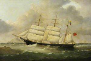 The Barque 'Homewood' at Sea