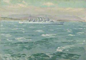 HMS 'Norfolk' at Scapa Flow