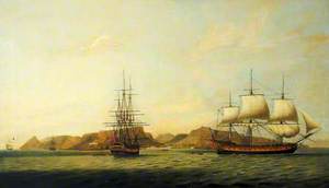 The East Indiaman 'Northumberland' off Saint Helena