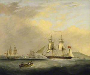 HM Packet Brig 'Sheldrake', Lieutenant Passingham Entering Falmouth Harbour