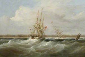 The Opium Clipper ‘Sylph’ Salvaged by the Sloop ‘Clive’, 1835