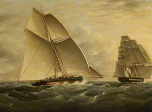 The East Indiaman 'Victorine' Pursued by the Revenue Cutter 'Prince George'