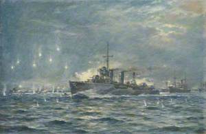 The Destroyer HMS 'Wallace' in Action During the Second World War