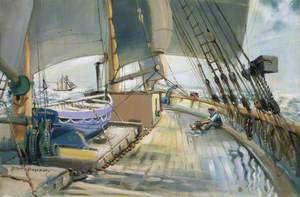 A Deck Scene on the Barquentine 'Waterwitch'