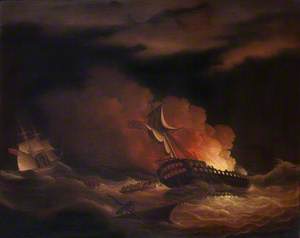 The Loss of the East Indiaman 'Kent' in the Bay of Biscay, 1 March 1825