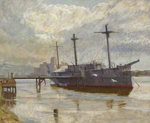 HMS 'Calliope' in the Tyne, 1950