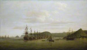 Barrington's Action at St Lucia: The Squadron at Anchor off the Cul de Sac after the Action, 16 December 1778