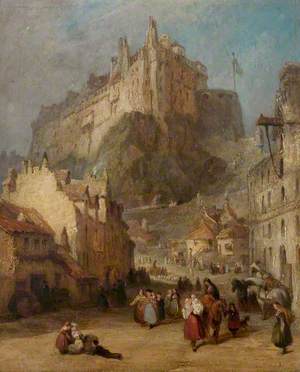 Edinburgh Castle from the Grass Market