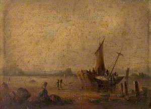 Coast Scene with Figures and Boats