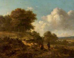 Landscape with Peasants and a Dog