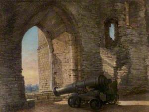 Newark Castle, Nottinghamshire, with Sebastopol Cannon