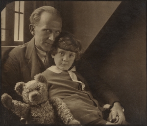 A. A. Milne and Christopher Robin Milne