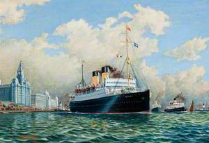 SS 'Metagama' Leaving Liverpool