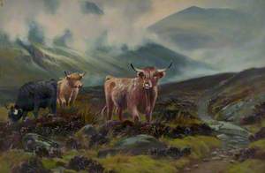 Highland Cattle in a Landscape