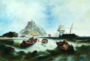 Maritime Scene – Salvaging Wreckage 