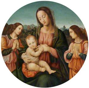 The Madonna and Child with Two Angels