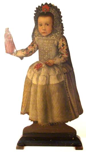 Standing Figure of a Girl Holding a Doll