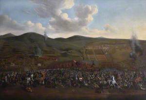 A Battle Scene and Siege: The Turks and Poles Fighting
