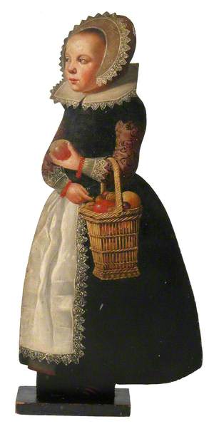 Standing Girl with a Basket of Apples