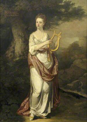Mary Elton (b.1749), Mrs Oldfield Bowles, with a Lyre
