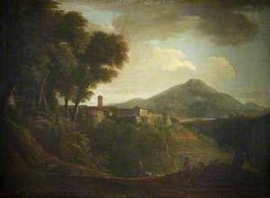 Italianate Landscape with a Distant Town and a Mountain