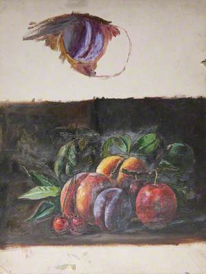 Still Life of Peaches and Plums