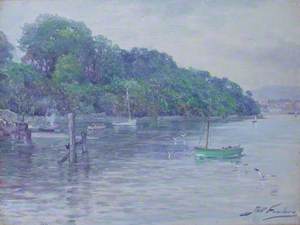 Shore Scene with Boats, Bodlondeb, Conway, North Wales