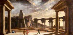 Architectural Capriccio of Ancient Rome with Figures: The Middle Part of the Circus Maximus