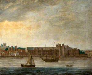 View of the Thames with the Old Palace of Placentia at Greenwich, London