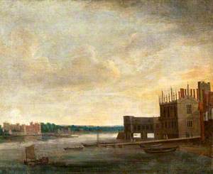 View of the Thames with the Old Palace of Whitehall Looking towards Lambeth, London