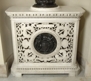 Stove with Bronze Medallion