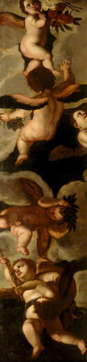Six Cupids with Symbols of Earth and Fire