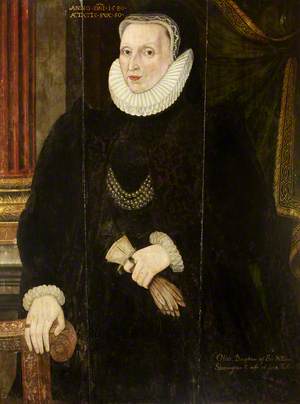 Portrait of a Lady, Inscribed as Aged 50 in 1580, Called 'Olive Sharington, Mrs John Talbot (d.1646)'