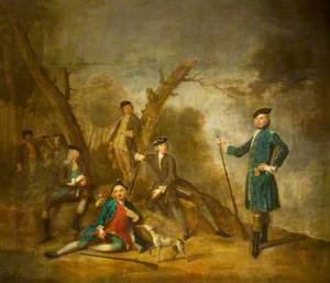Sharington Davenport (1708–1774), Out Shooting with His Companions including Lord Forrester and Lord Lyttleton