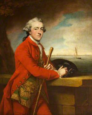 Captain Robert Boyle Nicholas (1744–1780), with His Yacht 'Nepaul'