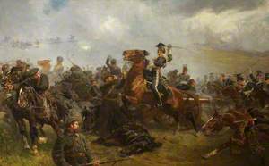 The Charge of the Light Brigade, the Battle of Balaclava, 15th October 1854, with Godfrey Charles Morgan, 1st Viscount Tredegar, Astride His Horse, 'Sir Briggs'