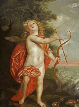 Cupid Preparing His Bow to Strike Pluto